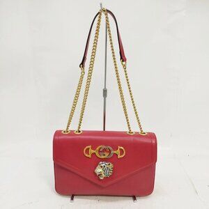 Authentic Gucci Shoulder Bag Red PVC mn686-012426
